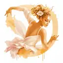Beyonce as ballerina gracefully leaping tattoo design idea