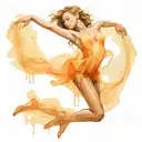 Beyonce as ballerina gracefully leaping tattoo design idea