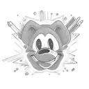 goofy cartoon characterno tattoo design idea
