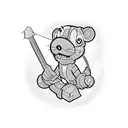 goofy cartoon characterno tattoo design idea