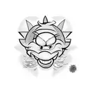 goofy cartoon characterno tattoo design idea