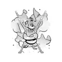 goofy cartoon characterno tattoo design idea