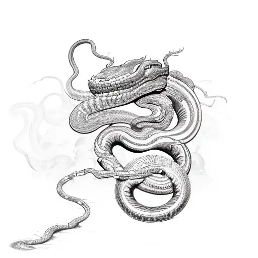 I'm coiled up like the venomous serpent tattoo design idea