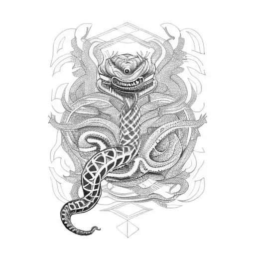 I'm coiled up like the venomous serpent tattoo design idea