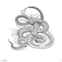 I'm coiled up like the venomous serpent tattoo design idea