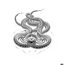 I'm coiled up like the venomous serpent tattoo design idea