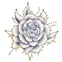 cactus flower tattoo design idea