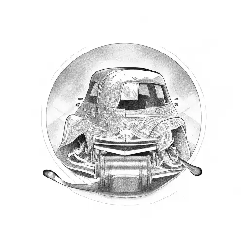 car tattoo design idea