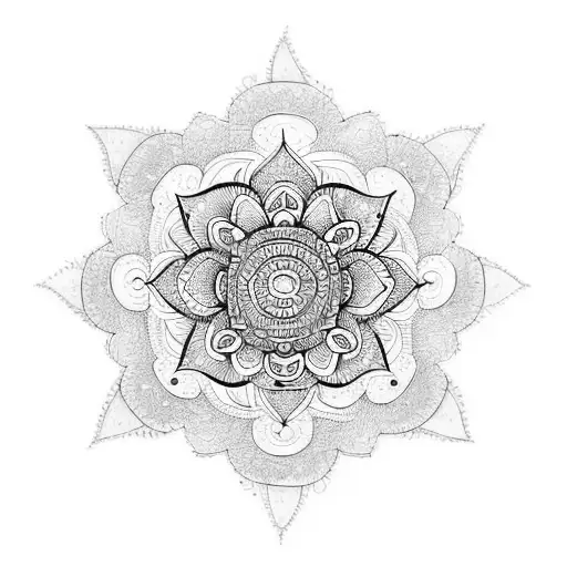 Mandala, flower tattoo design idea