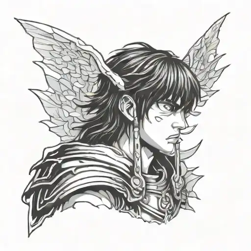 Casca crying berserk tattoo design idea