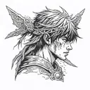 Casca crying berserk tattoo design idea