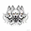 Cerberus tattoo design idea