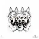 Cerberus tattoo design idea