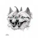 Cerberus tattoo design idea