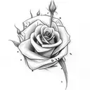 Neck tatto with the letter MAC with roses and a dragon snake wraped around the roses tattoo design idea