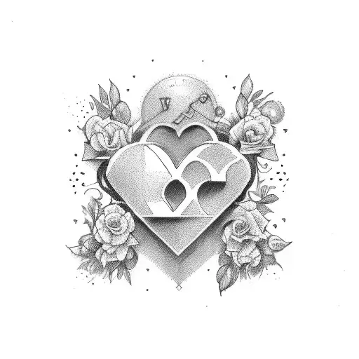 Y, S, M, J: my hearts true home tattoo design idea