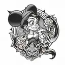 disney heroes tattoo design idea