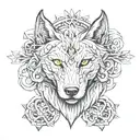 concept tattoo design combining elements strength wolf sparta tattoo design idea