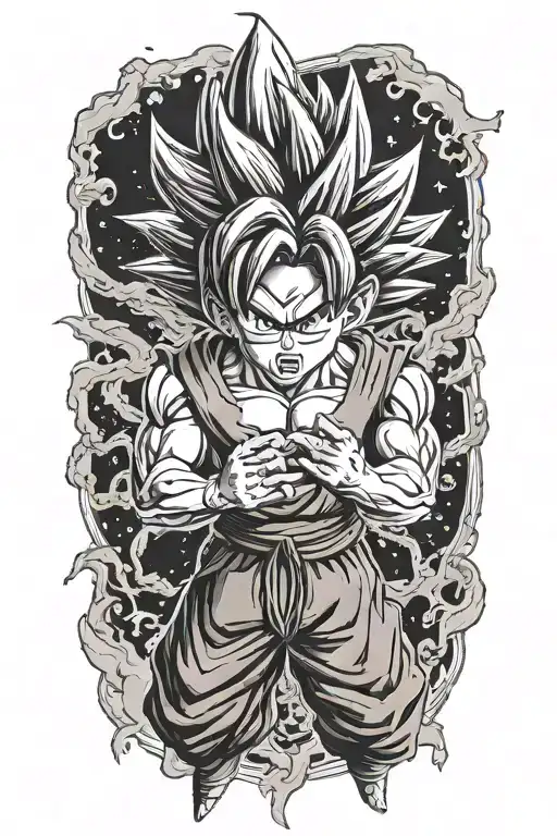 goku super saiyan tattoo design idea