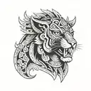 traditional aztec jaguar warrior tattoo design idea