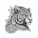 traditional aztec jaguar warrior tattoo design idea