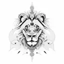 Lion with wings tattoo design idea