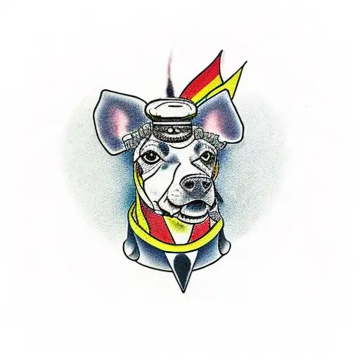 half dog, half cow animal liberation tattoo about equality tattoo design idea