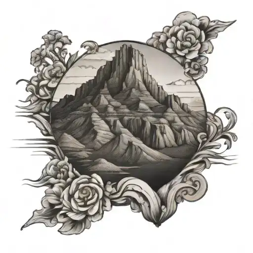 table mountain  tattoo design idea