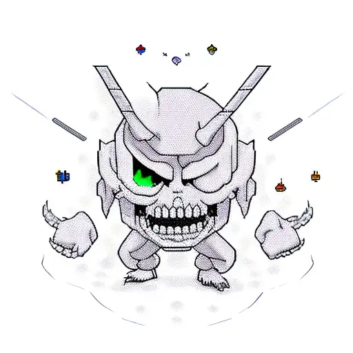 Undertale boss battles in a new-school style tattoo design idea