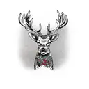 stag head tattoo design idea