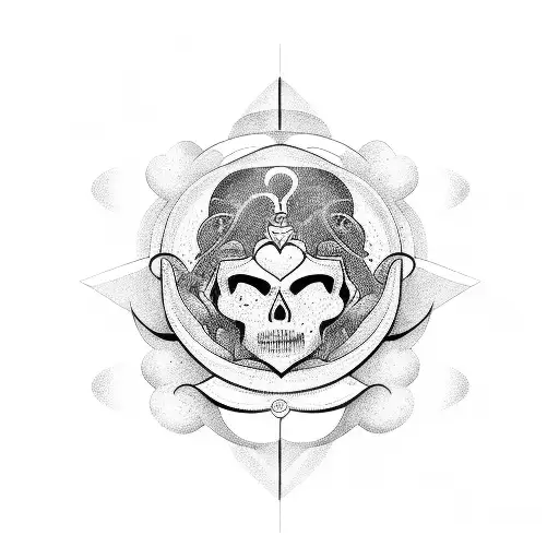 Self-love symbol with a touch of darkness tattoo design idea