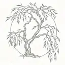 willow tree  tattoo design idea