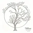 willow tree  tattoo design idea