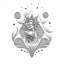 lisa Simpson tattoo design idea