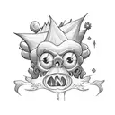 lisa Simpson de los 90s pero tapado por alguna flor tattoo design idea