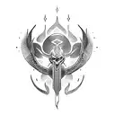 burning Viking boat tattoo design idea