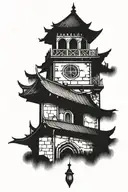 bell tower tattoo design idea