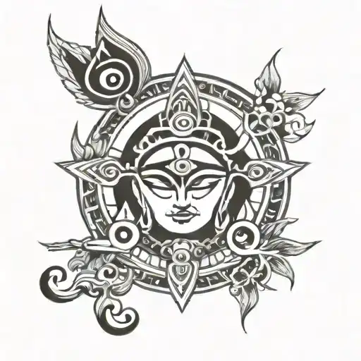 shiva tattoo Trishul third eye  tattoo design idea