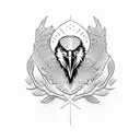 family tree with eagle tattoo design idea