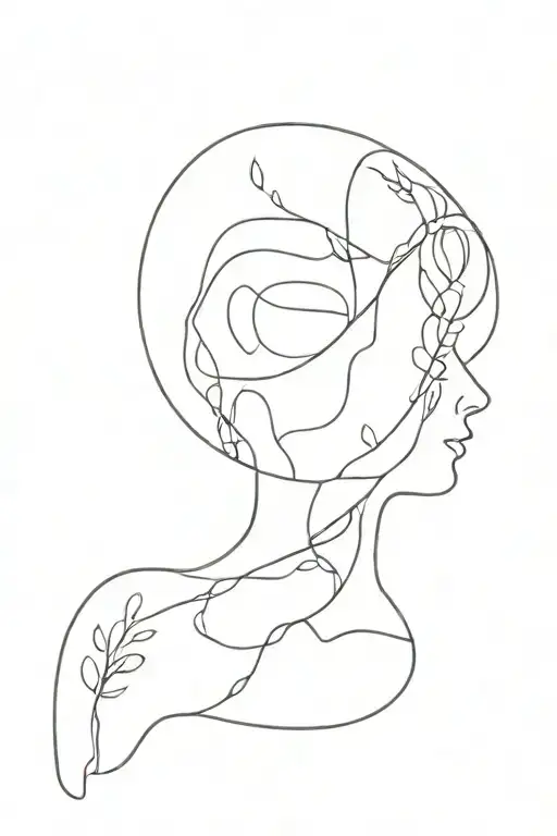 mental health struggles tattoo design idea