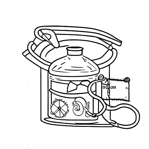 9. Sea urchin in a jar of marmalade holding a diploma and wearing a stethoscope  tattoo design idea