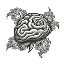 adhd brain tattoo design idea