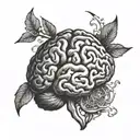 adhd brain tattoo design idea