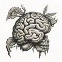 adhd brain tattoo design idea