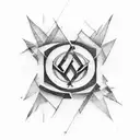 Linkin park logo letters and dark Ambient tattoo design idea