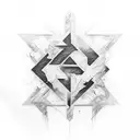 Linkin park logo letters and dark Ambient tattoo design idea