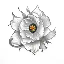 narcissus and holly flower tattoo design idea