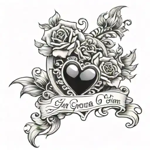 "I'm gonna love you till my heart retires" tattoo design idea