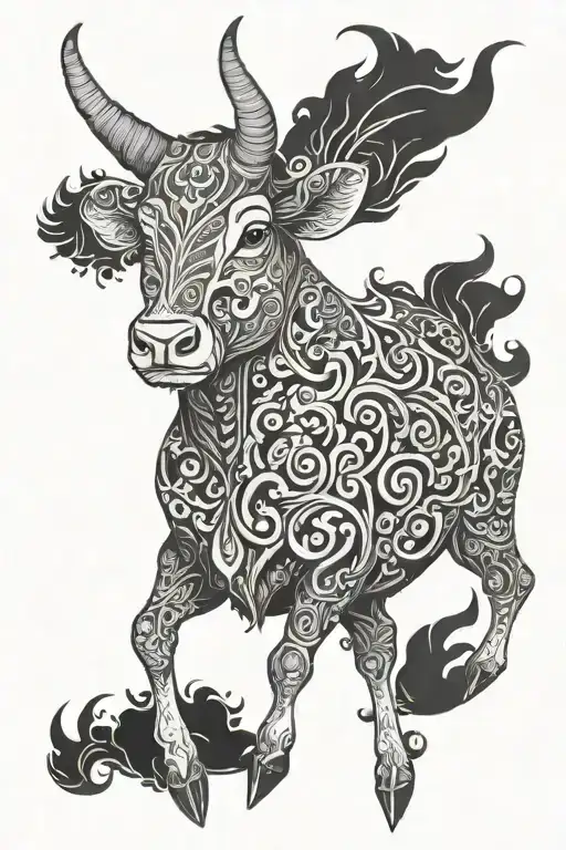 Qoud is allowed for Jovi but not for an ox tattoo design idea