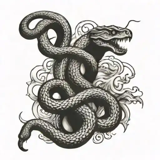 snake patronus tattoo design idea